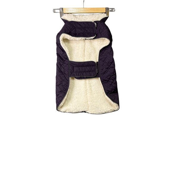 Pet Spirit Dog Coat Puffer Vest Padded Winter Warm Fleece Sz Large Purple Velcro - Picture 1 of 9